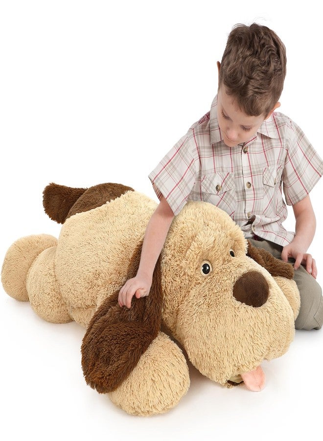 MorisMos Giant Dog Stuffed Animals, 40inch Large Stuffed Dog Plush, Big Puppy Throw Pillow Gifts for Kids, Boys, Girls, Brown - Image 1