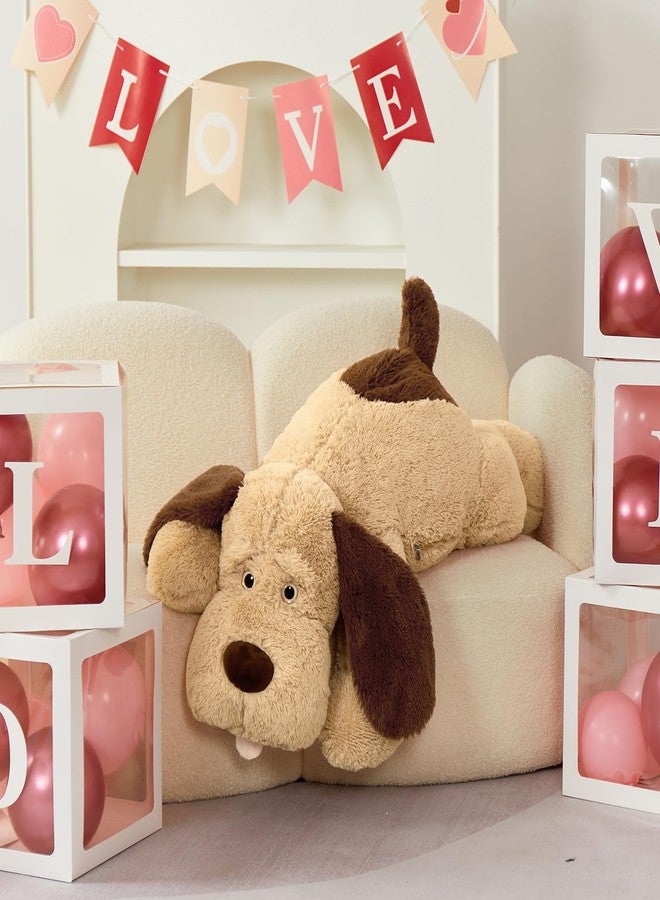 MorisMos Giant Dog Stuffed Animals, 40inch Large Stuffed Dog Plush, Big Puppy Throw Pillow Gifts for Kids, Boys, Girls, Brown - Image 2