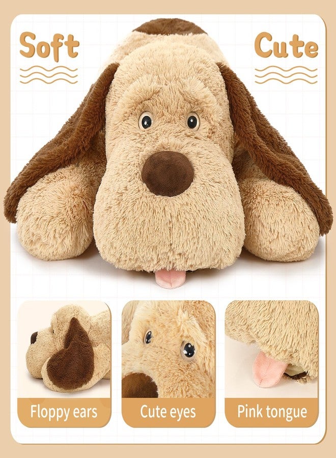MorisMos Giant Dog Stuffed Animals, 40inch Large Stuffed Dog Plush, Big Puppy Throw Pillow Gifts for Kids, Boys, Girls, Brown - Image 5