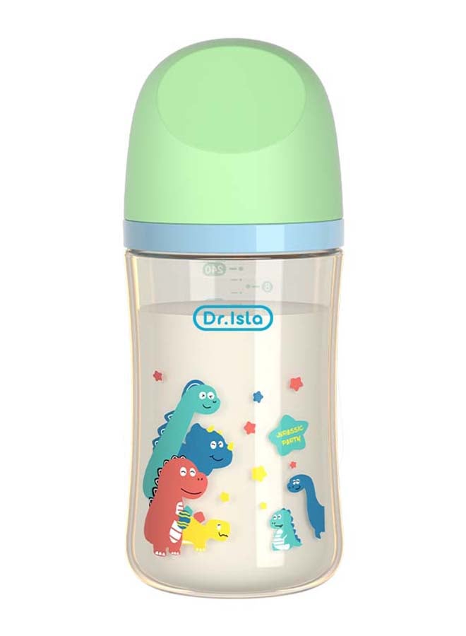 Dr.isla Baby Bottle PB01, 240ML, Special for Infants & Young Children, Silicone Nipple, PPSU+PP Material, Air Flex System, Impact-Resistant, Green  - Image 1