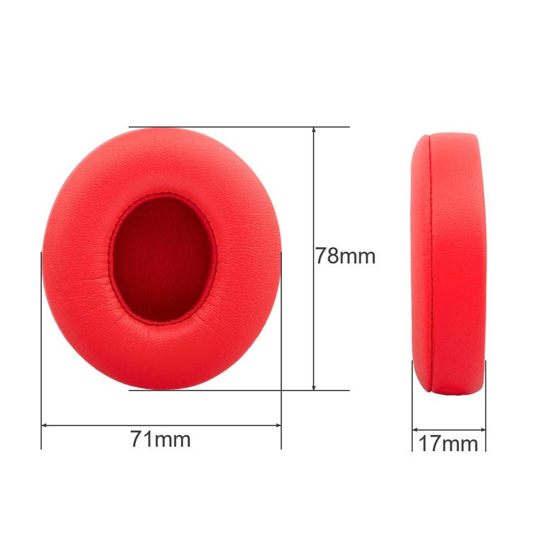 Link Dream Replacement Ear Pads for Beats Solo 2 Solo 3 - Replacement Ear Cushions Memory Foam Earpads Cushion Cover for Solo 2 & Solo 3 Wireless Headphone (Red) - Image 5