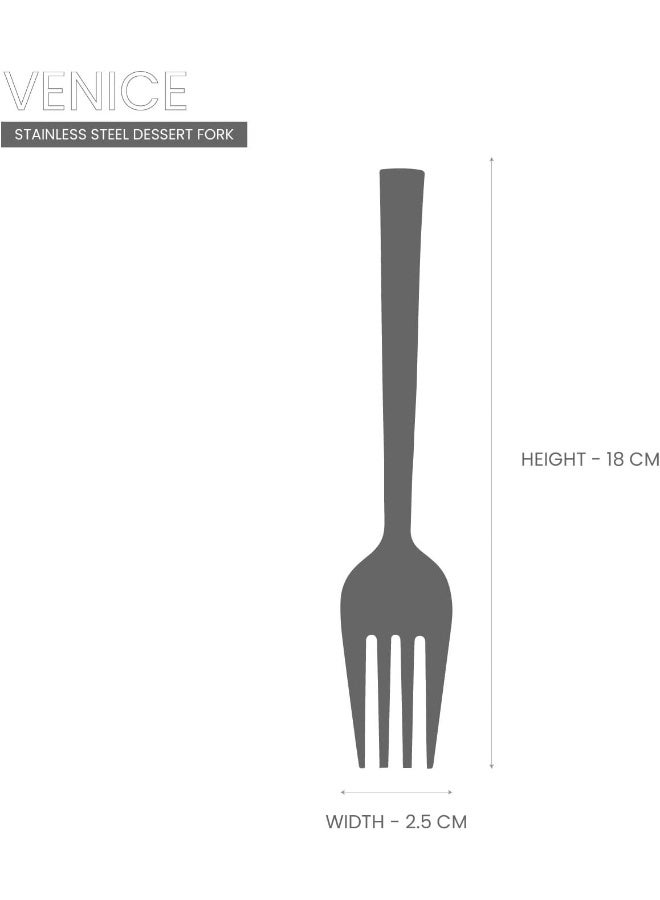 RAJ شوكة حلوى RAJ RK من الفولاذ المقاوم للصدأ 3 قطع - فينيسيا - Image 4