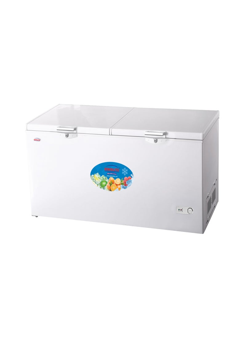 GENERALTEC Generaltec Chest Freezer Double Door - Model GF700D, 520 Liters Capacity, Door Lock, 5 Years Compressor Warranty 