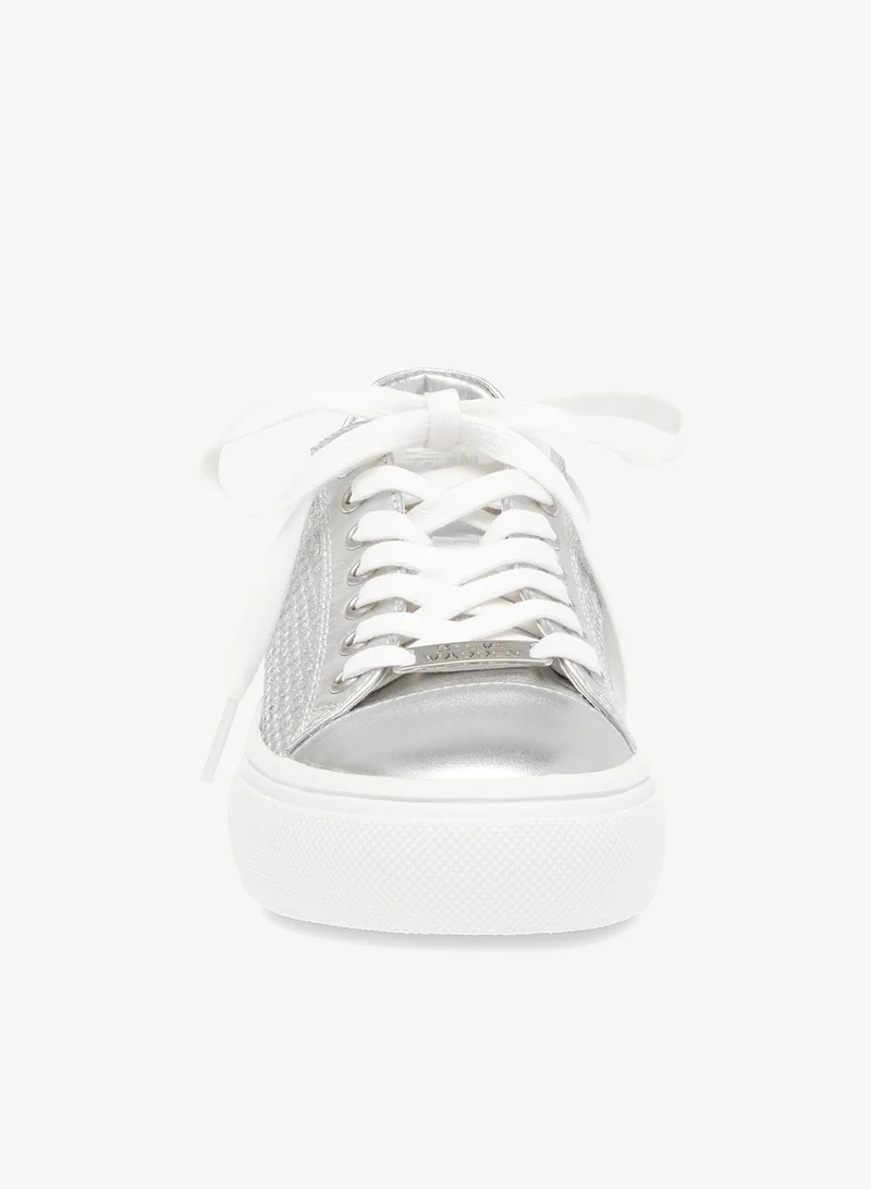 Steve Madden SILVER CAPTIVE Lace Up Sneakers for Women | Best Price UAE