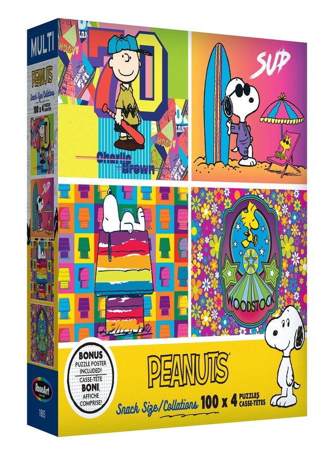 Rose Art - Snack Size - Peanuts - 4 x 100 Piece Jigsaw Puzzle for Adults - Image 4