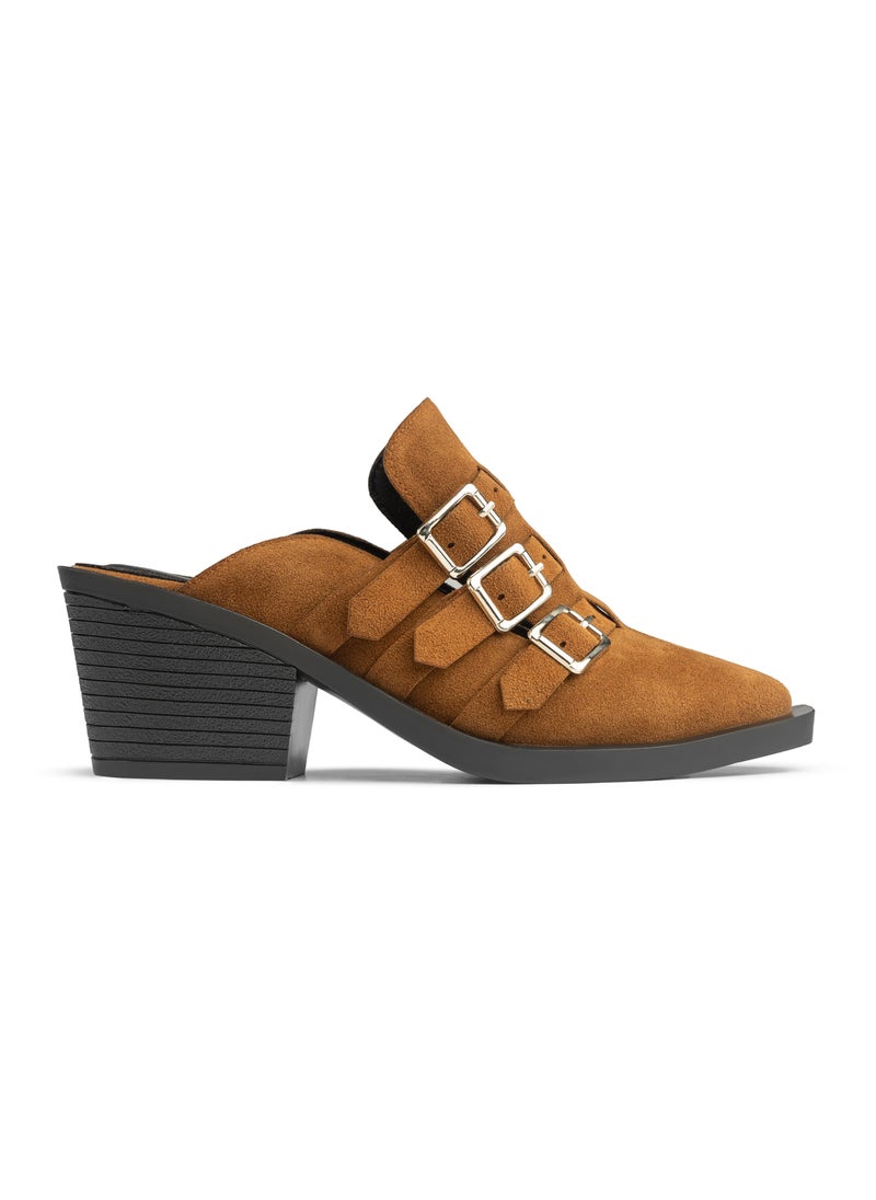 TGS Triple Buckle Heel Mules  - Image 1