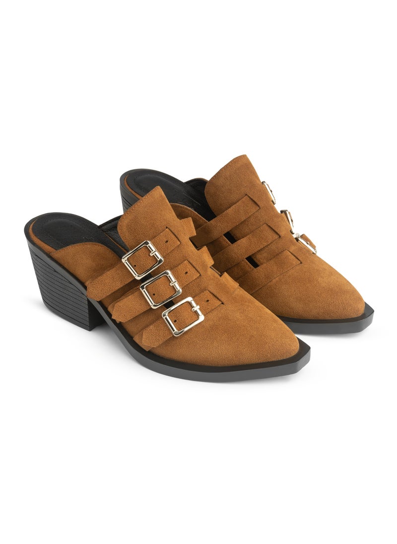 TGS Triple Buckle Heel Mules  - Image 2