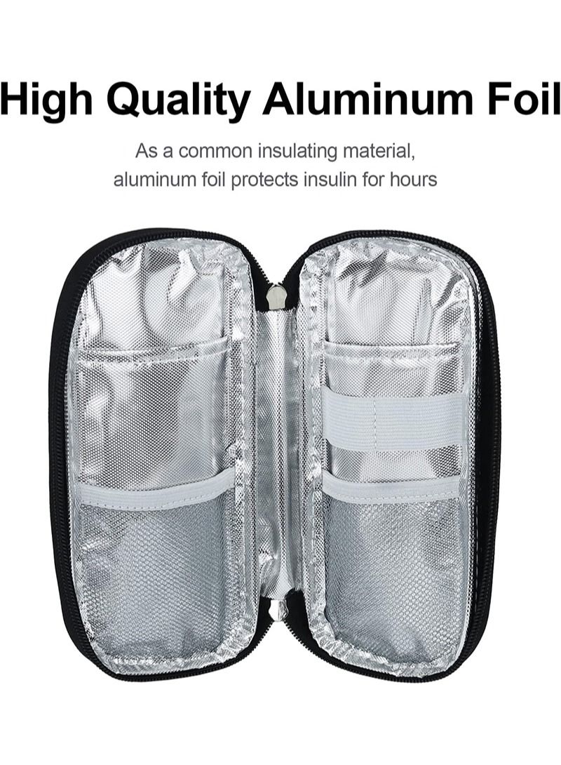 HaLunhi Insulin Cooler Travel Case with 2 Ice Packs - Diabetes Bags Cooler Travel Case for Diabetic Organize Supplies Insulated Cooling Bag - Image 4