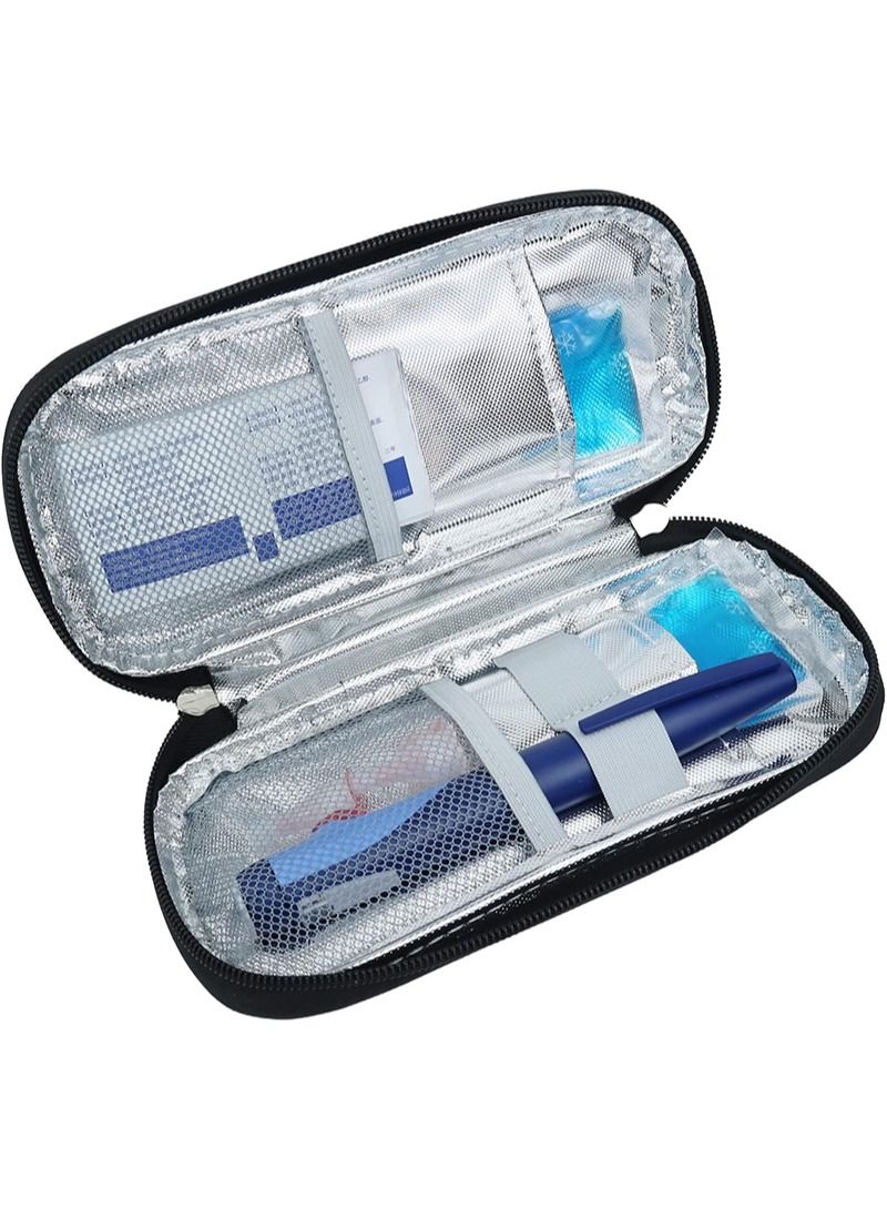 HaLunhi Insulin Cooler Travel Case with 2 Ice Packs - Diabetes Bags Cooler Travel Case for Diabetic Organize Supplies Insulated Cooling Bag - Image 5