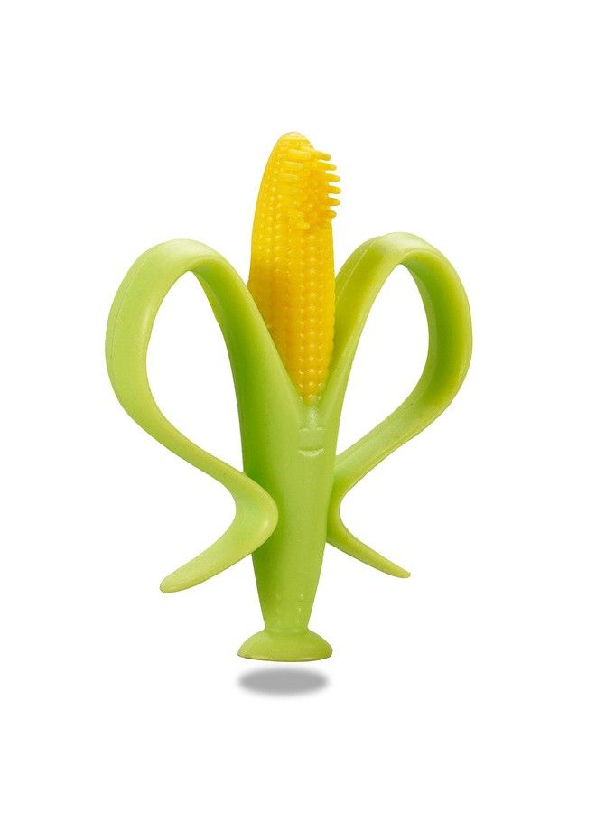 DaKos Teether Soother For New Born Teether And Soother For Baby Baby Mitten Teether Baby Chew Toys For Sucking Needs Sensory Teether Toy (Corn Shape Green) - Image 2