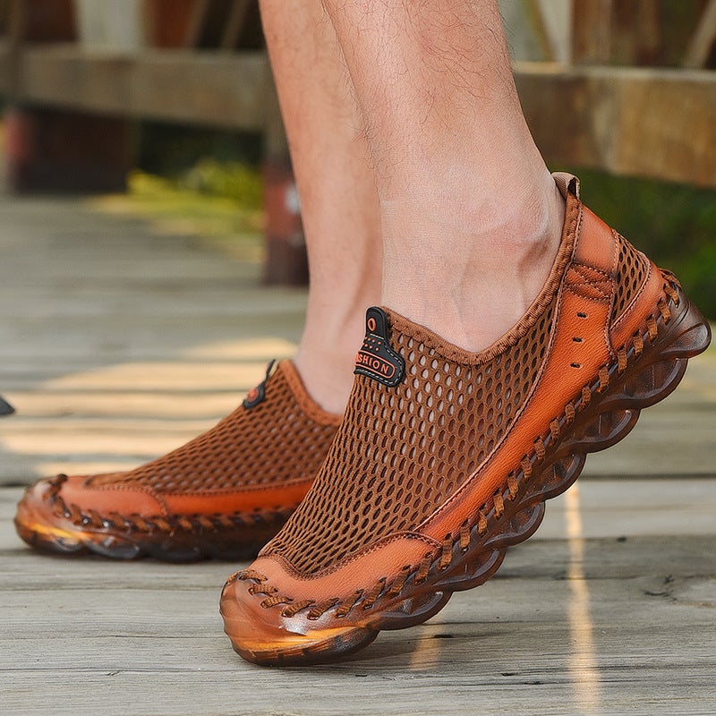 Summer new mesh breathable beach wading Creek Outdoor Leisure sandals sewing large size 46 men's shoes 2063 - Image 3