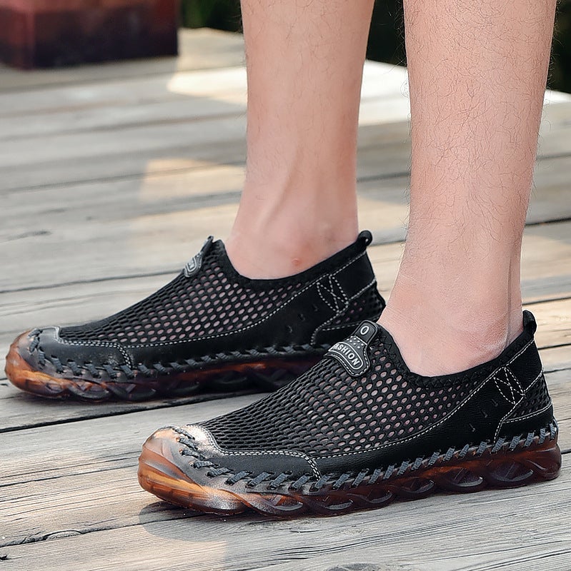 Summer new mesh breathable beach wading Creek Outdoor Leisure sandals sewing large size 46 men's shoes 2063 - Image 4