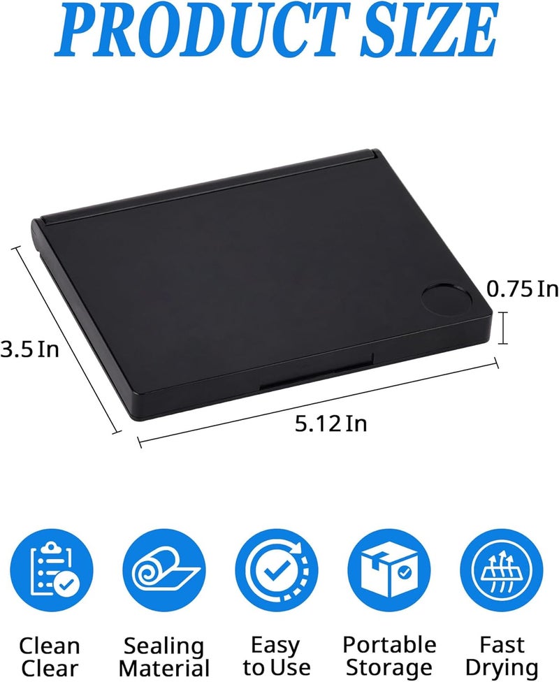 MERDTTES Black Ink Pad, 4 x 2.5 Inch Felt Stamp Pad, Versatile Use for Office, Crafting, Rubber & Clear Stamps - Image 2