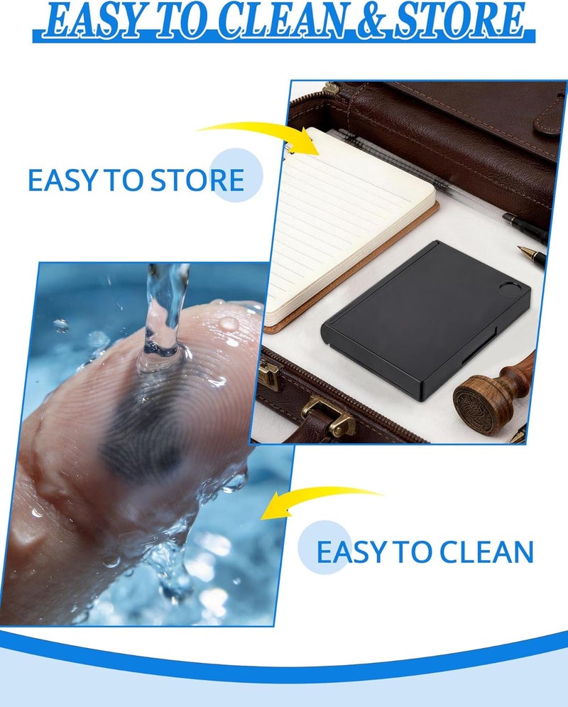 MERDTTES Black Ink Pad, 4 x 2.5 Inch Felt Stamp Pad, Versatile Use for Office, Crafting, Rubber & Clear Stamps - Image 5