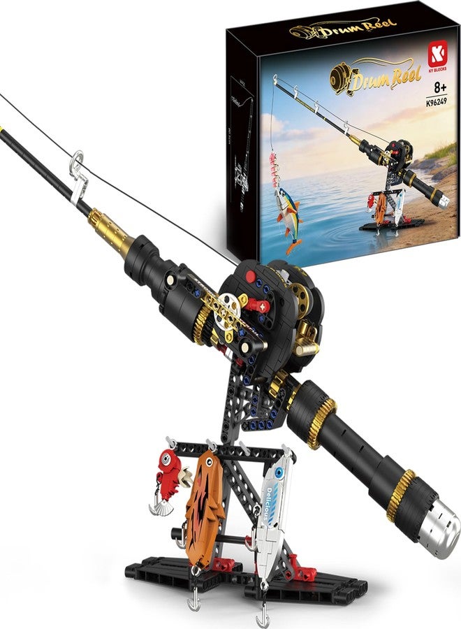 BYTLK Fishing Rod Building Block Set [589+] Pieces - Compatible with LEGO STEM Building Toys; Gift for Children, Adults, and Home Decor - Image 1