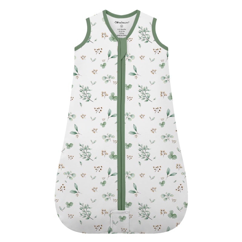Mosebears Sleep Sack Baby Winter Wearable Blanket with 2Way Zipper25 TOG Cotton Sleep Sack UnisexPlant612 Months - Image 2