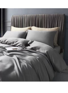 100% Tencel Lyocell Bed Sheets Set 4PC,Softest Coolest Eucalyptus Bedding Perfect for Skincare,1 Flat Sheet(180cm x 200+25cm), 1 Fitted Sheet(220cm x 240cm), 2 Pillowcases(50cm x 70cm)(silver) - pzsku/ZDF5706E4D10A5534A994Z/45/_/1658301456/fee80d78-126e-4fd6-9e9c-d6aa00582a63