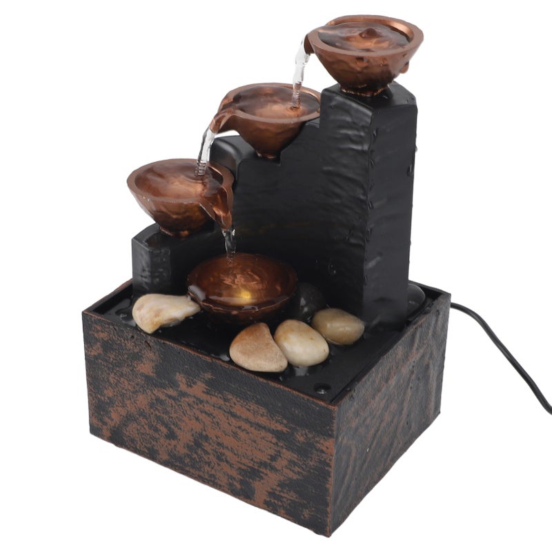 USB Tabletop Water Fountain Wealth Attracting Feng Shui Running Water Ornaments Crafts With LED Lights for Home Living Room - Image 5