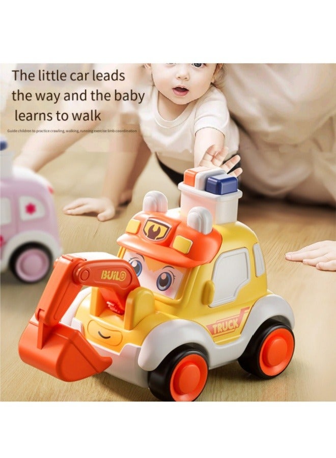 Children's Ambulance Toy Cartoon Shatterproof Sliding Toy Car - Image 5