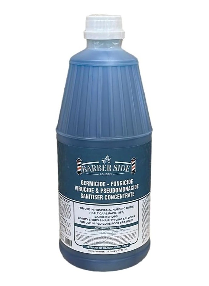 iCan London Barber Side London Disinfectant Solution for Salon Barbicide Jars, Medical, Athletics-Girmicide Solution 2000ml (Turquoise)  - Image 1