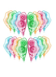 Y&D Correction Tape Roller, Crafts Scrapbook for School Study Teacher Reward Office Useful Gift Home Scrapbooking DIY Adhesive Dot Roller Applicators, Blue, Orange, Pink, Green (16 Pieces)  - Image 1