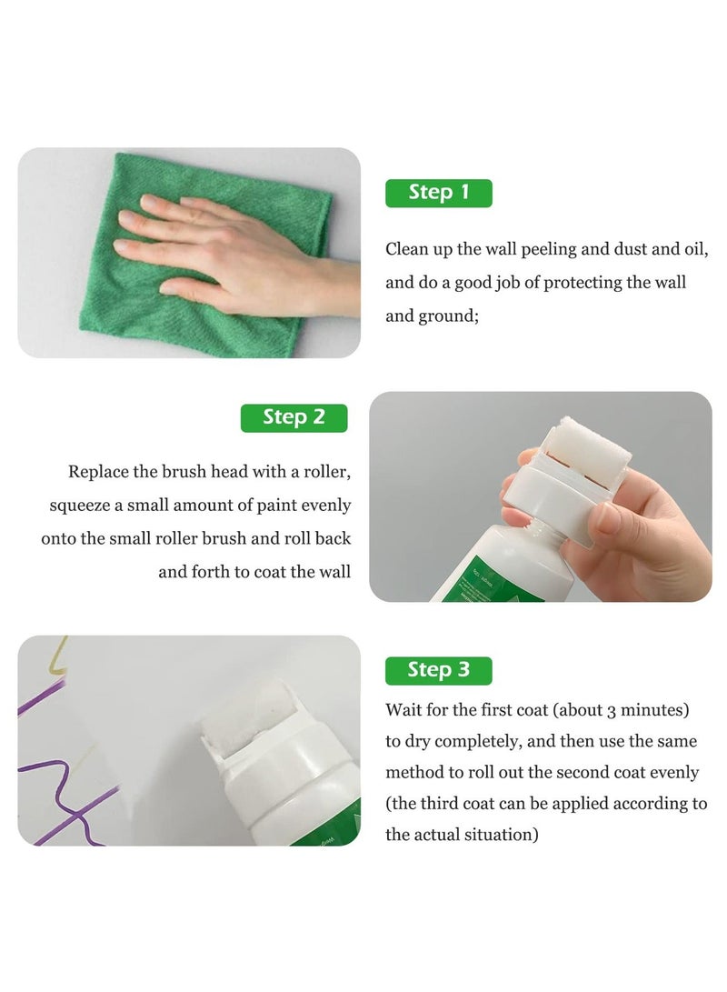 Small Roller Wall Patching Brush, DIY Wall Repair Paste Roller Set, Mini Wall Paint Tool, Ready to Use, Effortless Cleaning & Pristine Walls, 100g - Ivory "  - Image 5