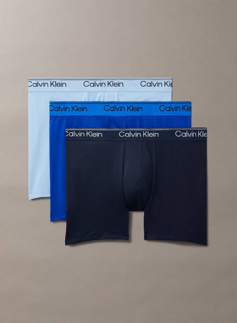 CALVIN KLEIN 3 Pack Boxer Briefs - Microfibre Stretch - Image 1