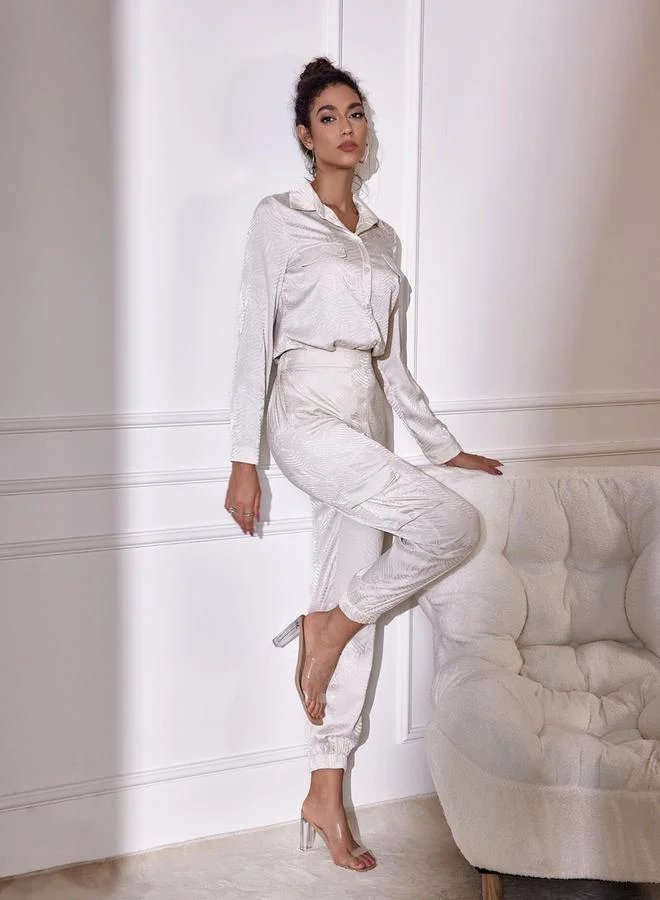 تايك تو بنطلون ستايلي فضفاض سادة