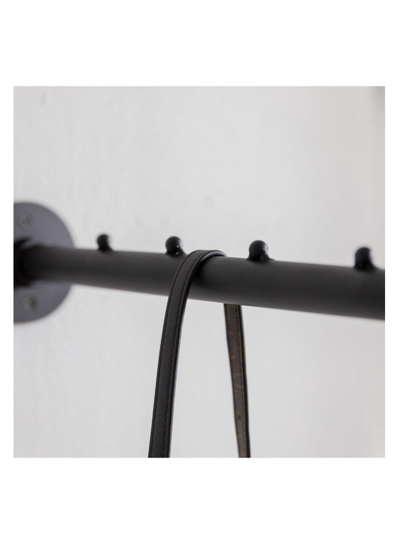 SYOSI Wall Clothing Racks/Hanging Rail, Heavy Duty Metal Coat Hanger with Hook, Black Coat Hooks For Wall, Wall Mounted Bag Hooks, Heavy Duty Metal Coat Hanger with Hook for Towel, Hat, Closet, Bag - Image 4