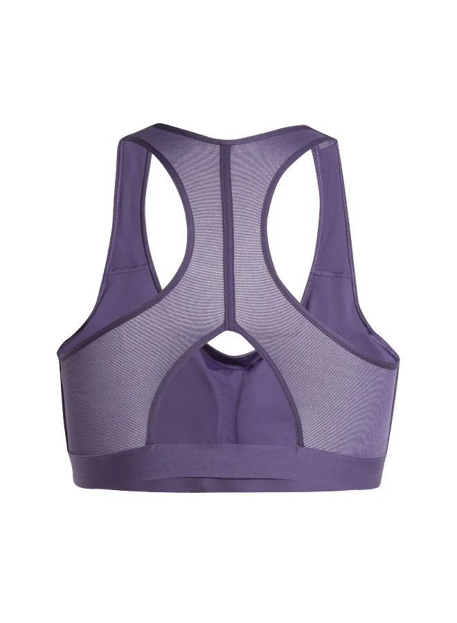 Adidas Adidas Pwrct Ms 3S Bra Purple Workout Bra - Medium Support Bra For Women