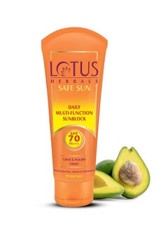 Lotus Herbals Sunscreen SPF 70 PA++ | Tinted | Instant Glow | Non greasy | Sweat & waterproof | All Skin Types | 60g