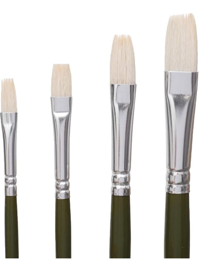 ام اند جي مجموعة فرش، 4 قطع، شعيرات صناعية، للرسم متعدد الاستخدامات وعالي الجودة - Image 2