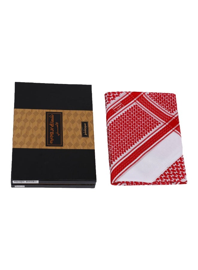 درويش قطن شماغ بروجيه أحمر سيجنتشر - Image 3