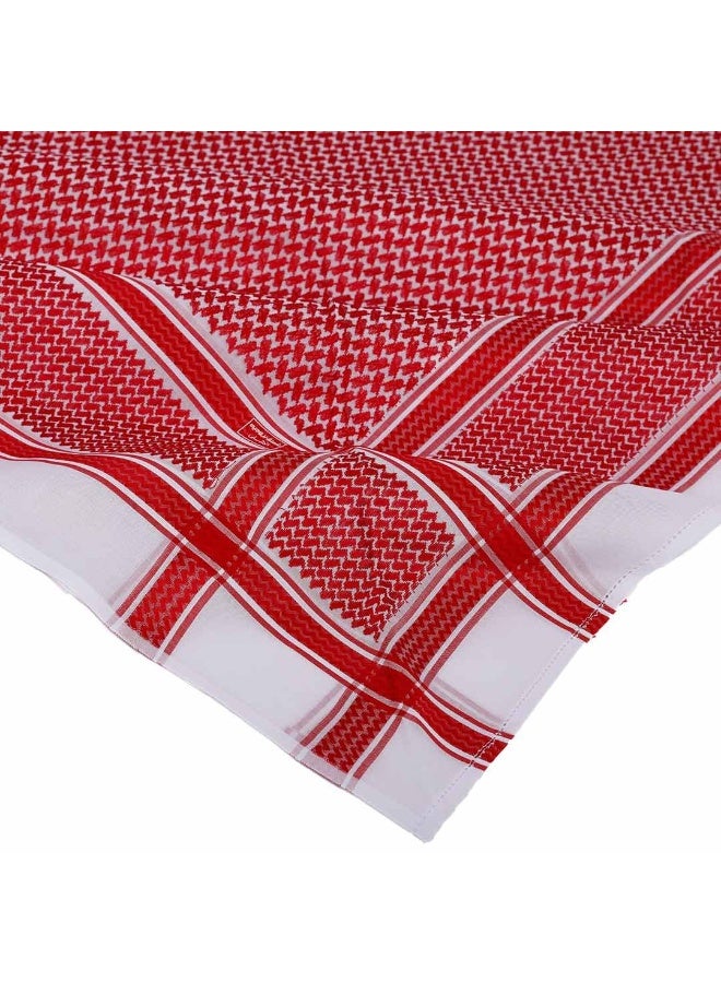 درويش قطن شماغ بروجيه أحمر سيجنتشر - Image 2