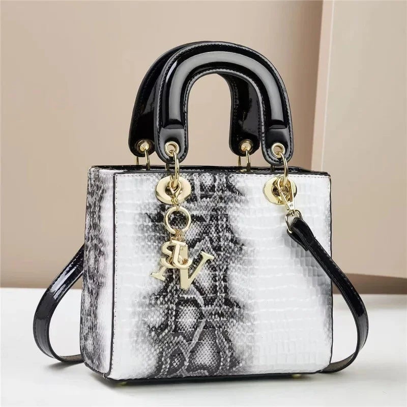 Handbag Bag Small Fragrant Lizard Pattern Shaped Texture Large Capacity Princess Diana Shoulder Crossbody Handbag Bag - Image 2