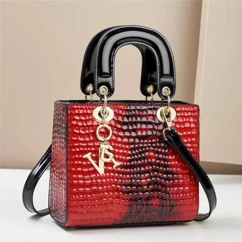 Handbag Bag Small Fragrant Lizard Pattern Shaped Texture Large Capacity Princess Diana Shoulder Crossbody Handbag Bag - Image 3