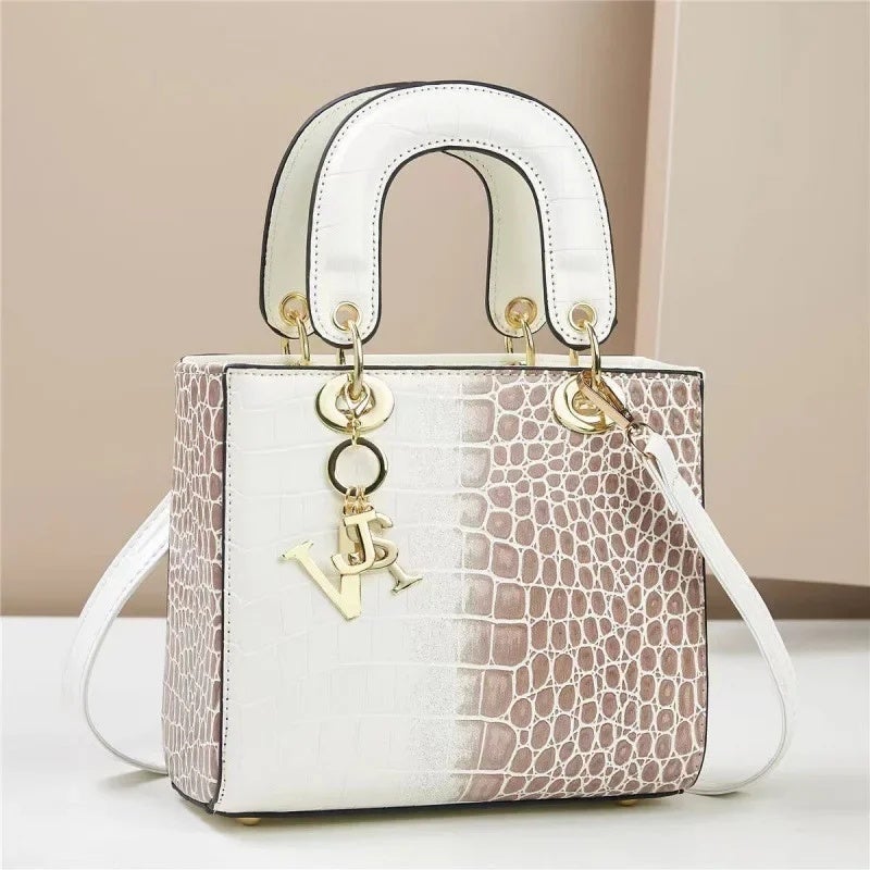 Handbag Bag Small Fragrant Lizard Pattern Shaped Texture Large Capacity Princess Diana Shoulder Crossbody Handbag Bag - Image 5