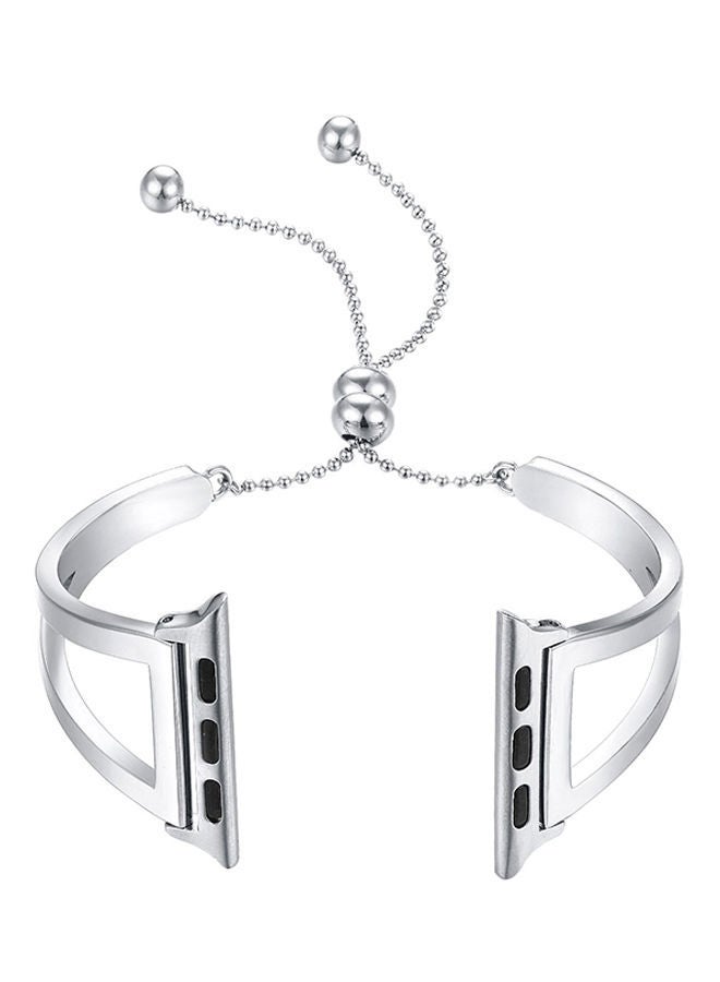 NIBEMINENT Stainless Steel Replacement Band For Apple Watch Silver - Image 1