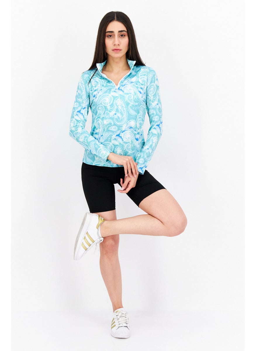 Women Sportswear Fit Long Sleeve Training Top, Turquoises Combo - pzsku/ZDF580CF9E75197E5AD86Z/45/_/1724351266/a228e0ca-e6af-466d-9bda-f215f85d0a97