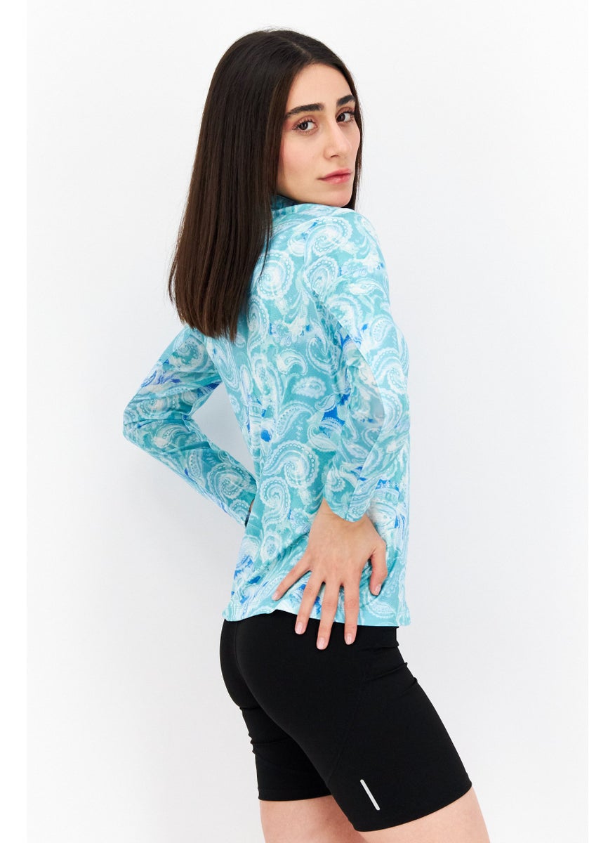 Women Sportswear Fit Long Sleeve Training Top, Turquoises Combo - pzsku/ZDF580CF9E75197E5AD86Z/45/_/1728336575/b4edf8ee-cd0f-48d7-a503-9383c9f44736