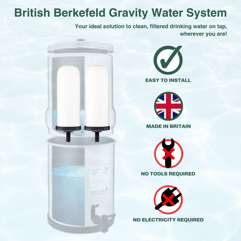 Doulton British Berkefeld Doulton Ultra Fluoride Ceramic Drinking Water Filter Cartridge W9120133 for All Gravity Water Filter Systems - Image 5