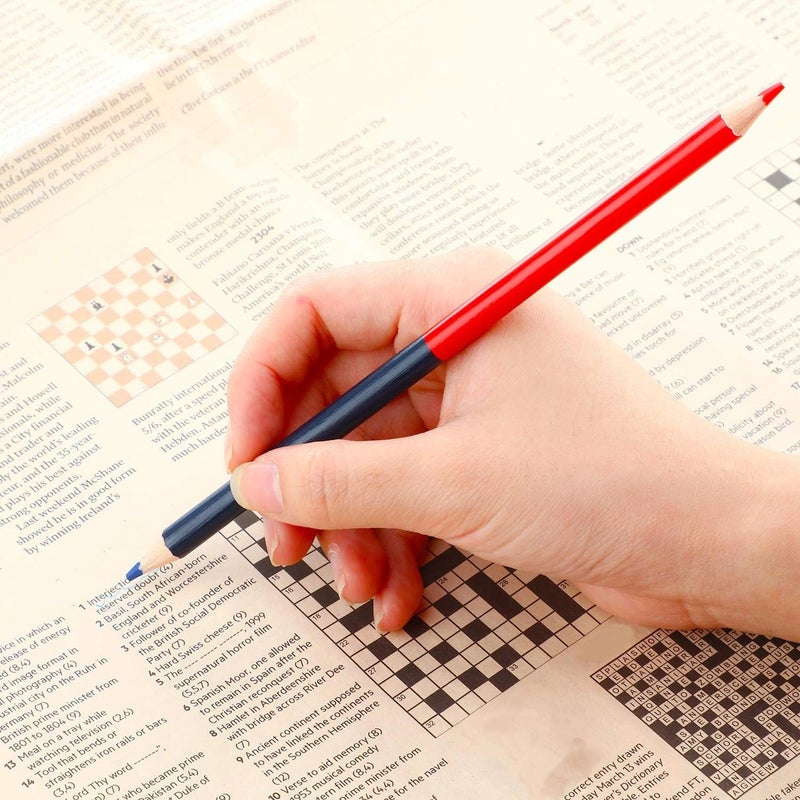 Zhanmai 48 Pieces Red and Blue Colored Pencils Double Ended Checking Pencils Bulk Pre Sharpened Erasable 2 HB for Checking Map Coloring Tests Grading for Office Teacher - Image 4