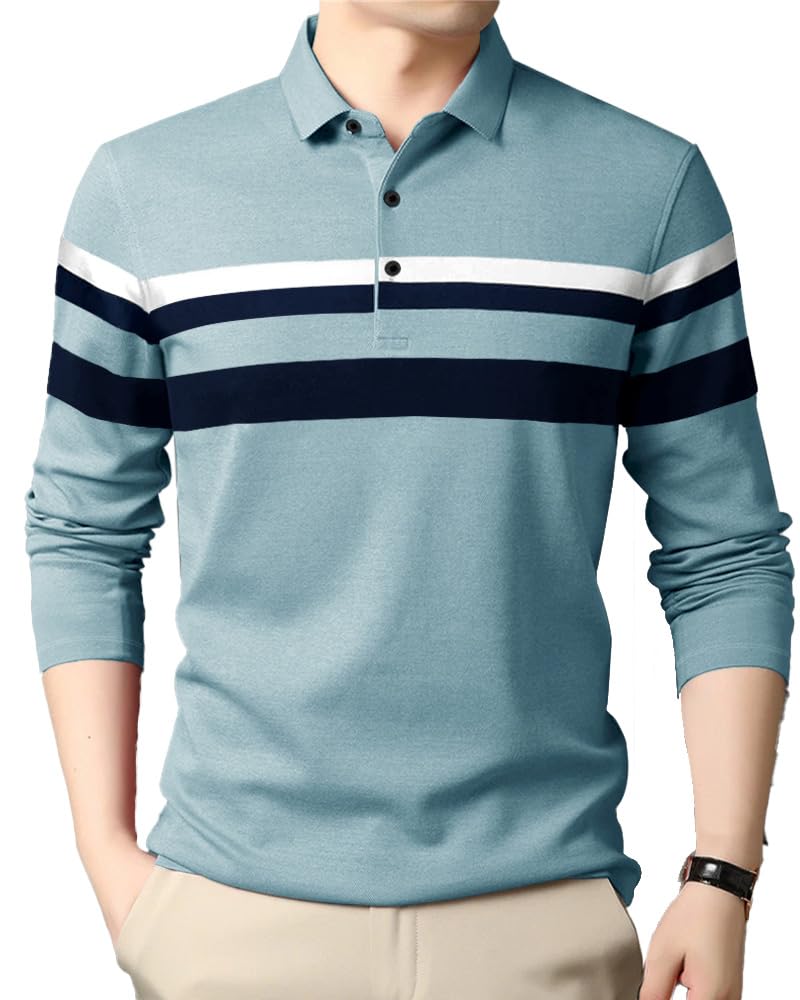 Noble Monk Men's Regular Fit Polo T Shirt |Full Sleeves |Collar Tshirts | Casual T-Shirt for Men - Image 4