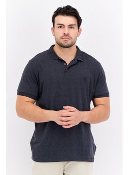 French Connection Men Regular Fit Short Sleeves Heather Polo T-Shirt, Charcoal  - Image 1