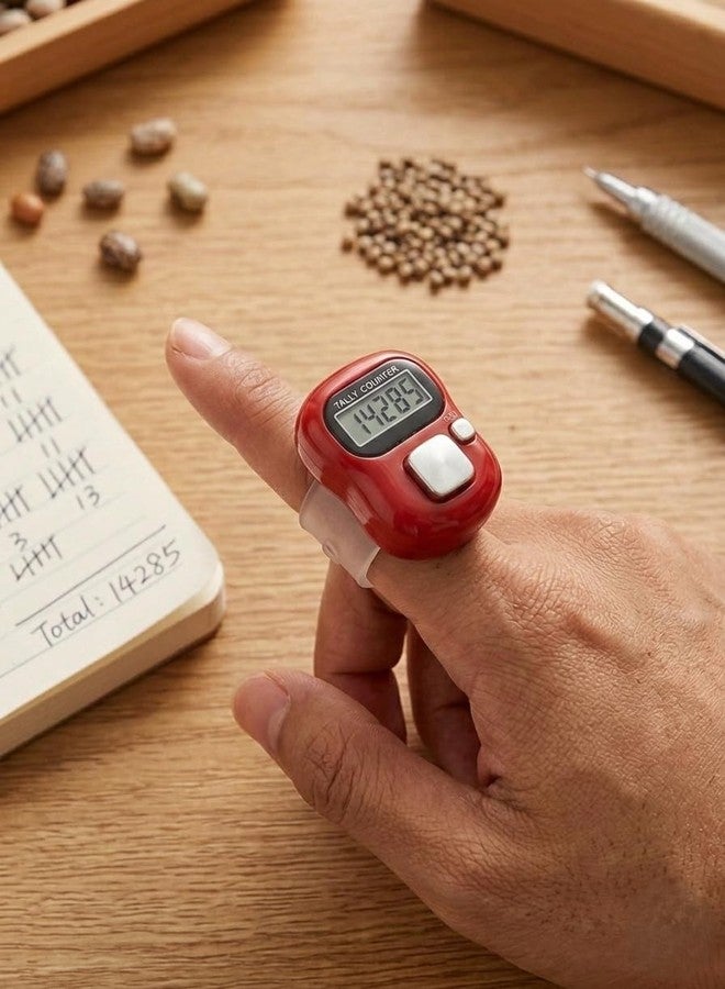 skysia Hand Tally Ring Counter - 5-Digit Digital Finger Counter for Japa, Mantra, Cricket Umpire, Head Count, Exercise | Portable Electronic Tally Clicker (Color May Vary) (Pack of 1, with Case) - Image 4