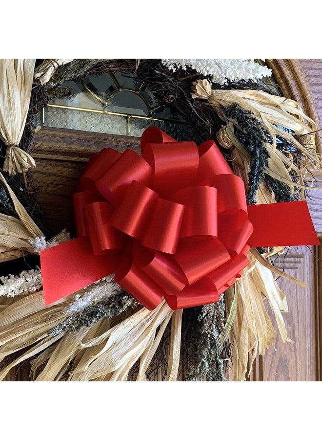 GiftWrap Etc. Large Red Ribbon Pull Bows 9" Wide Set Of 6 Valentine'S Day Presents President'S Day Wreath Fundraiser Decoration Office Memorial Day 4Th Of July Christmas Big Gift Bows Gift Basket - Image 4