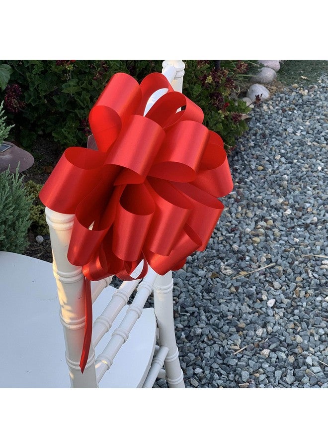 GiftWrap Etc. Large Red Ribbon Pull Bows 9" Wide Set Of 6 Valentine'S Day Presents President'S Day Wreath Fundraiser Decoration Office Memorial Day 4Th Of July Christmas Big Gift Bows Gift Basket - Image 5