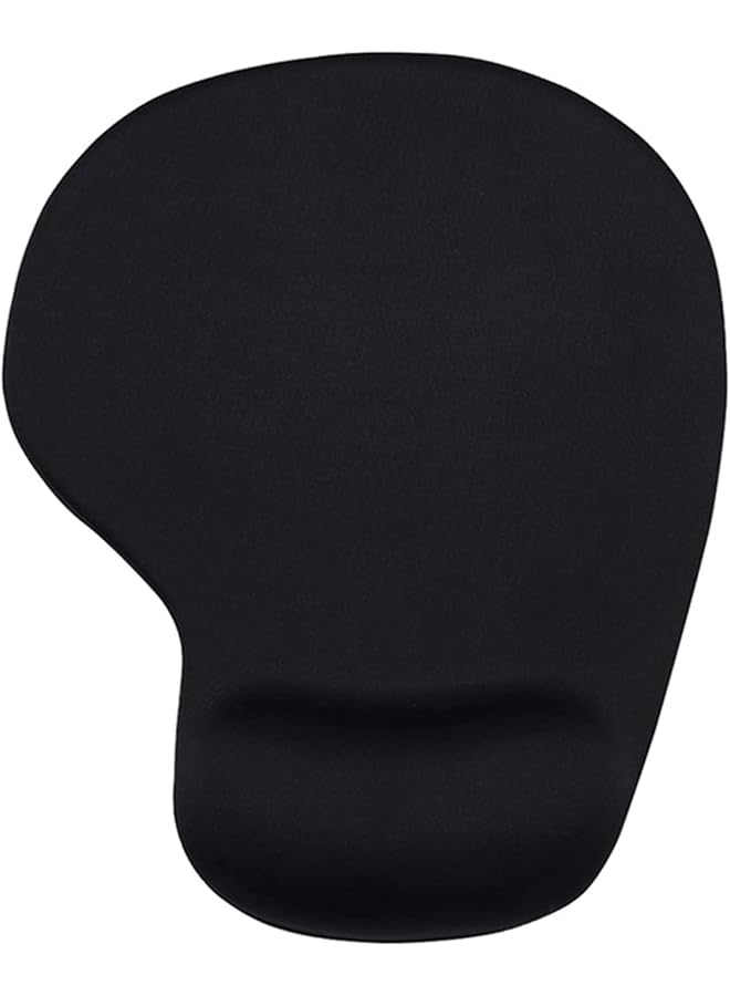 erorex Mouse Pad With Wrist Support Ergonomic Mouse Pads With Comfortable Gel Wrist Rest Support And Lycra Cloth Black - Image 1