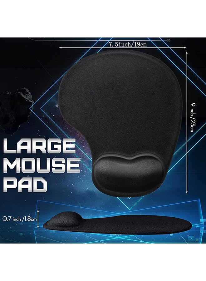 erorex Mouse Pad With Wrist Support Ergonomic Mouse Pads With Comfortable Gel Wrist Rest Support And Lycra Cloth Black - Image 2