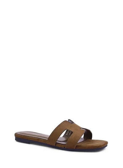 IconStyle Womens H suede slip-on flat Sandal